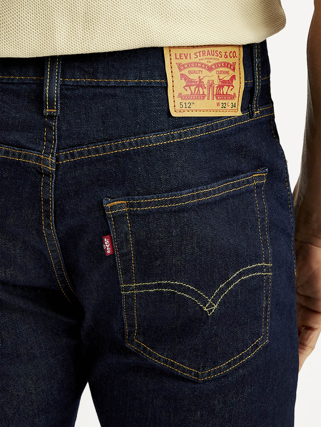 Men's 512 Navy Slim Tapered Fit Mid Rise Jeans