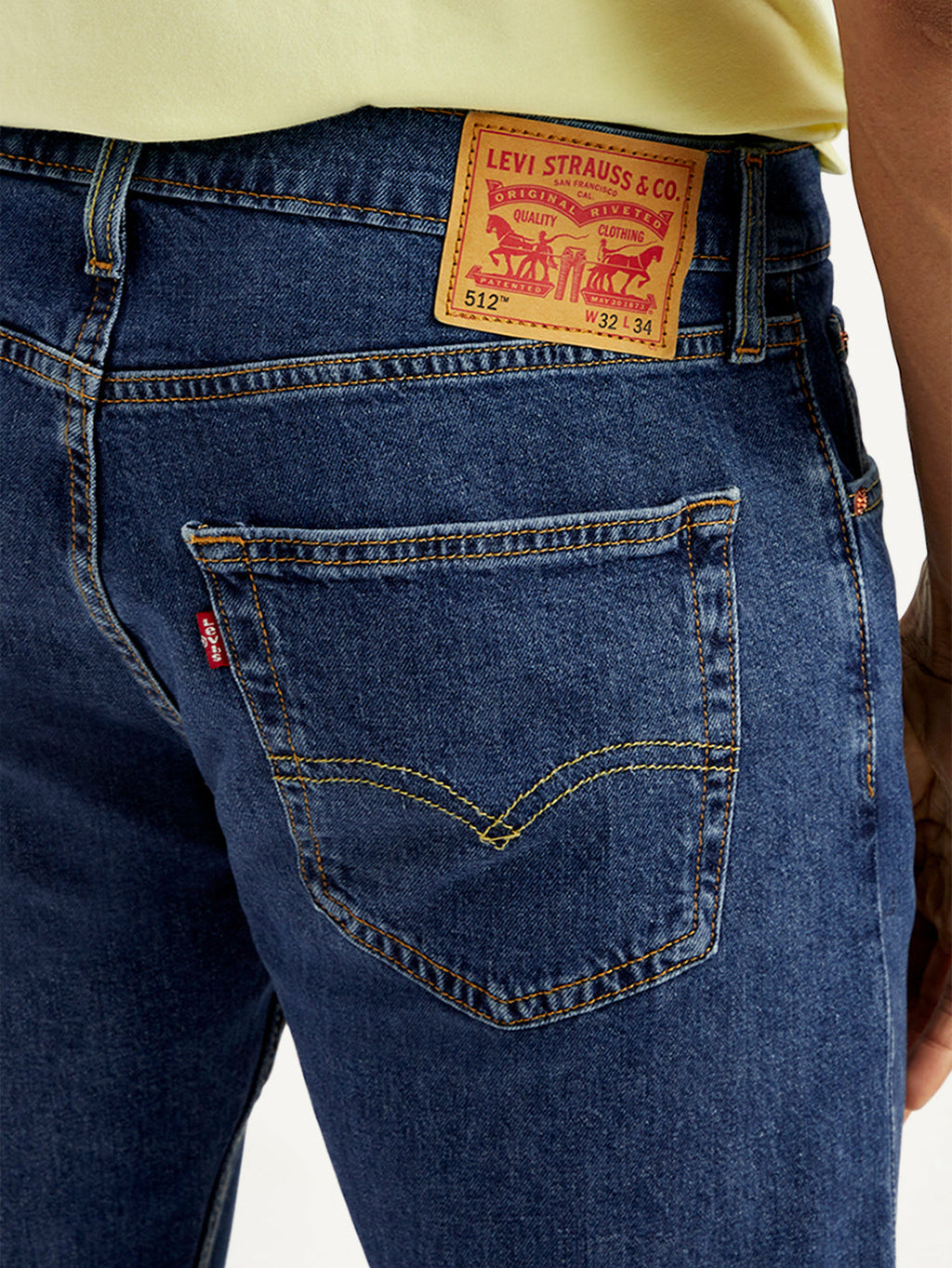 Men's 512 Blue Slim Tapered Fit Mid Rise Jeans