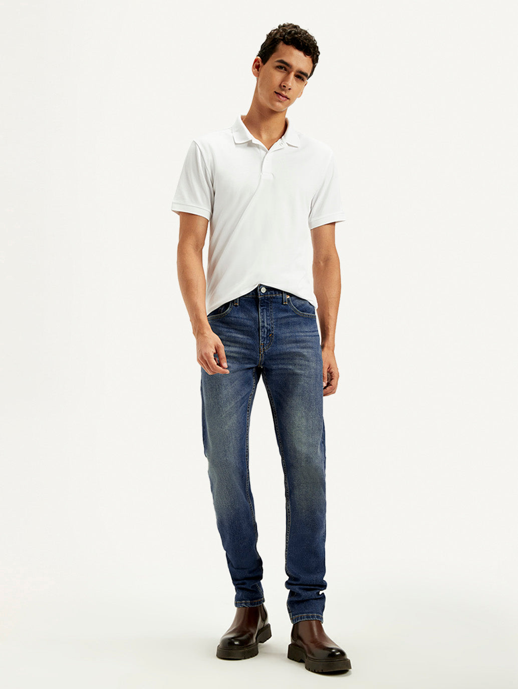 Men's 512 Blue Slim Tapered Fit Mid Rise Jeans