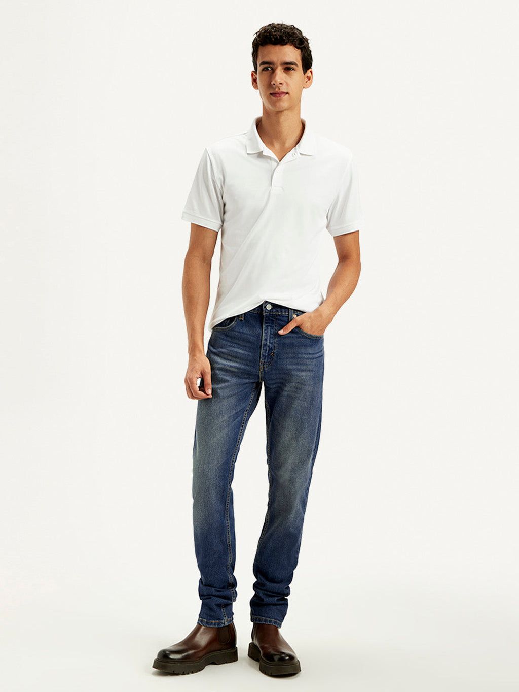 Men's 512 Blue Slim Tapered Fit Mid Rise Jeans