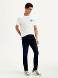 Men's 512 Dark Blue Slim Tapered Fit Mid Rise Jeans