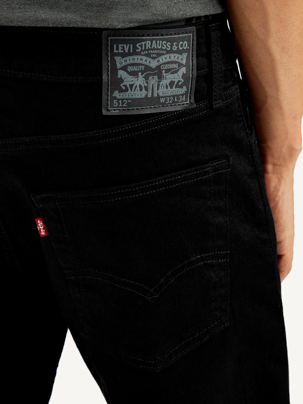 Men's 512 Black Slim Tapered Fit Mid Rise Jeans