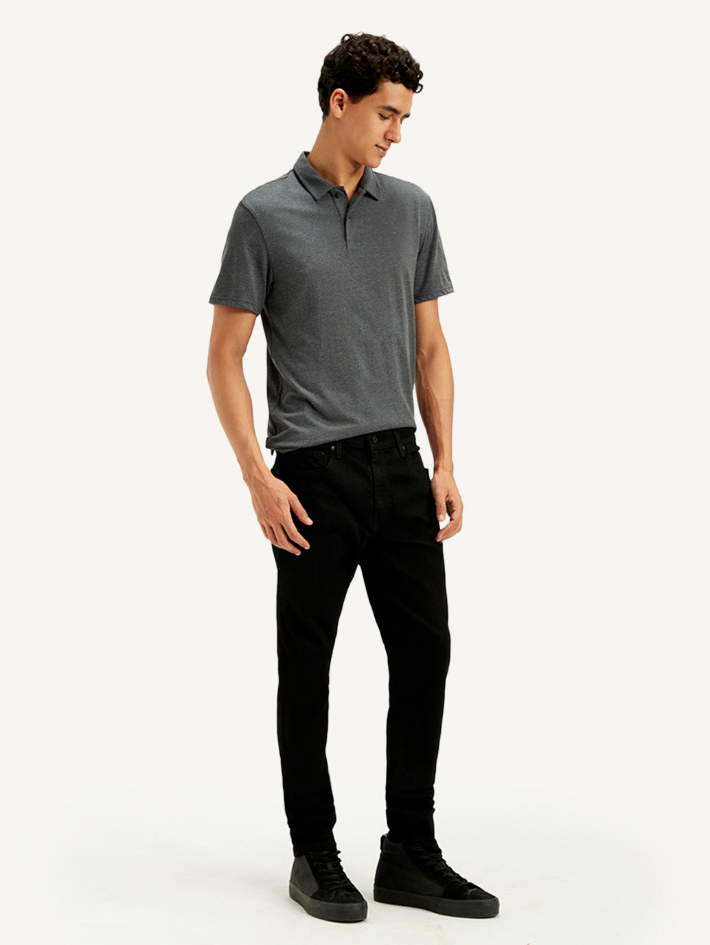 Men's 512 Black Slim Tapered Fit Mid Rise Jeans
