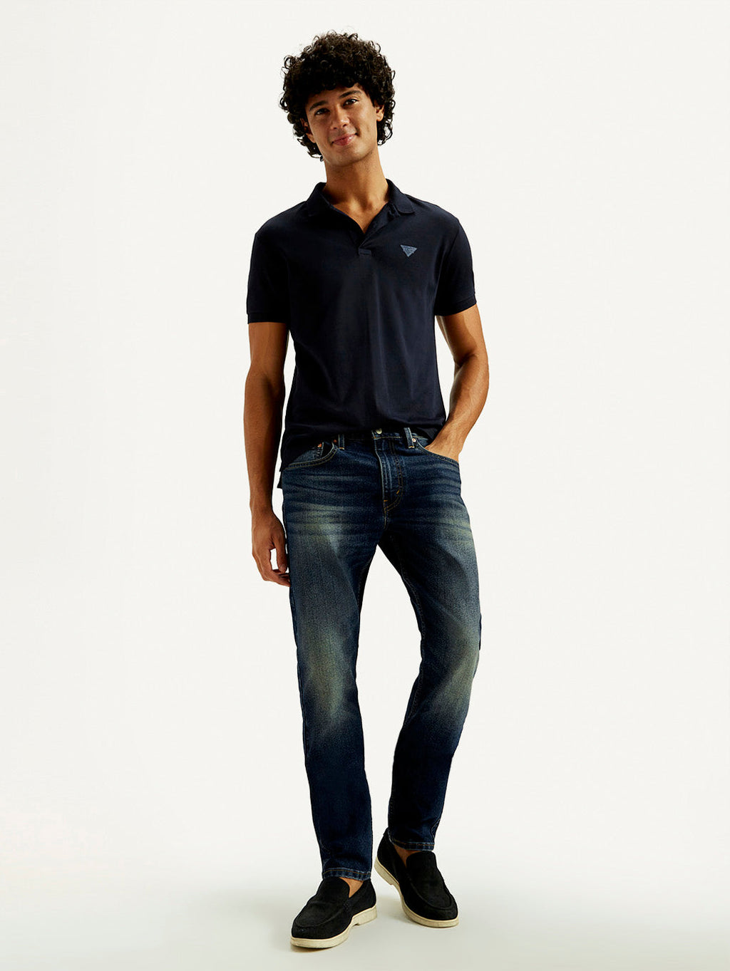 Men's Tinted 512 Med Indigo Slim Tapered Fit Mid Rise Jeans