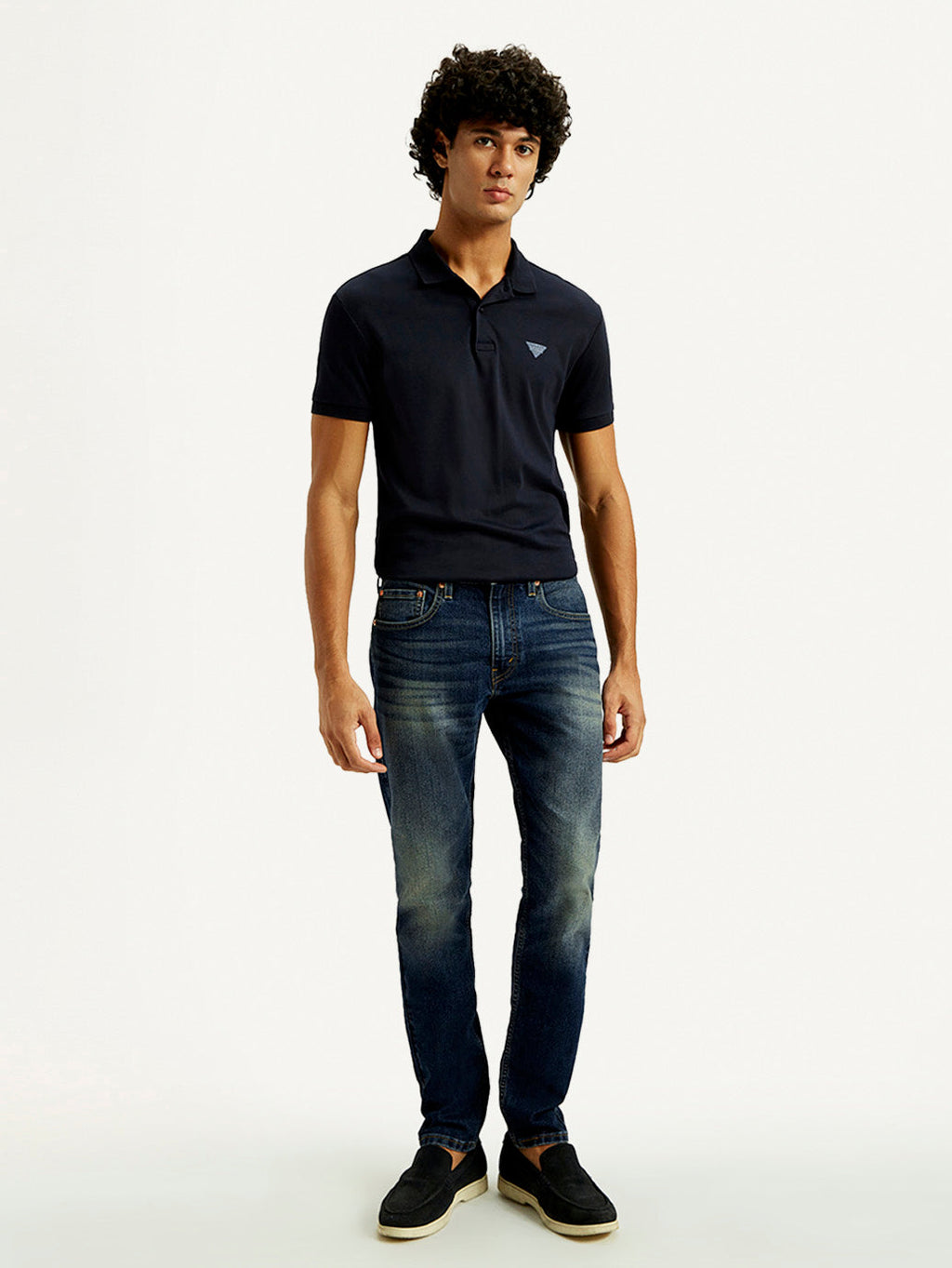 Men's Tinted 512 Med Indigo Slim Tapered Fit Mid Rise Jeans