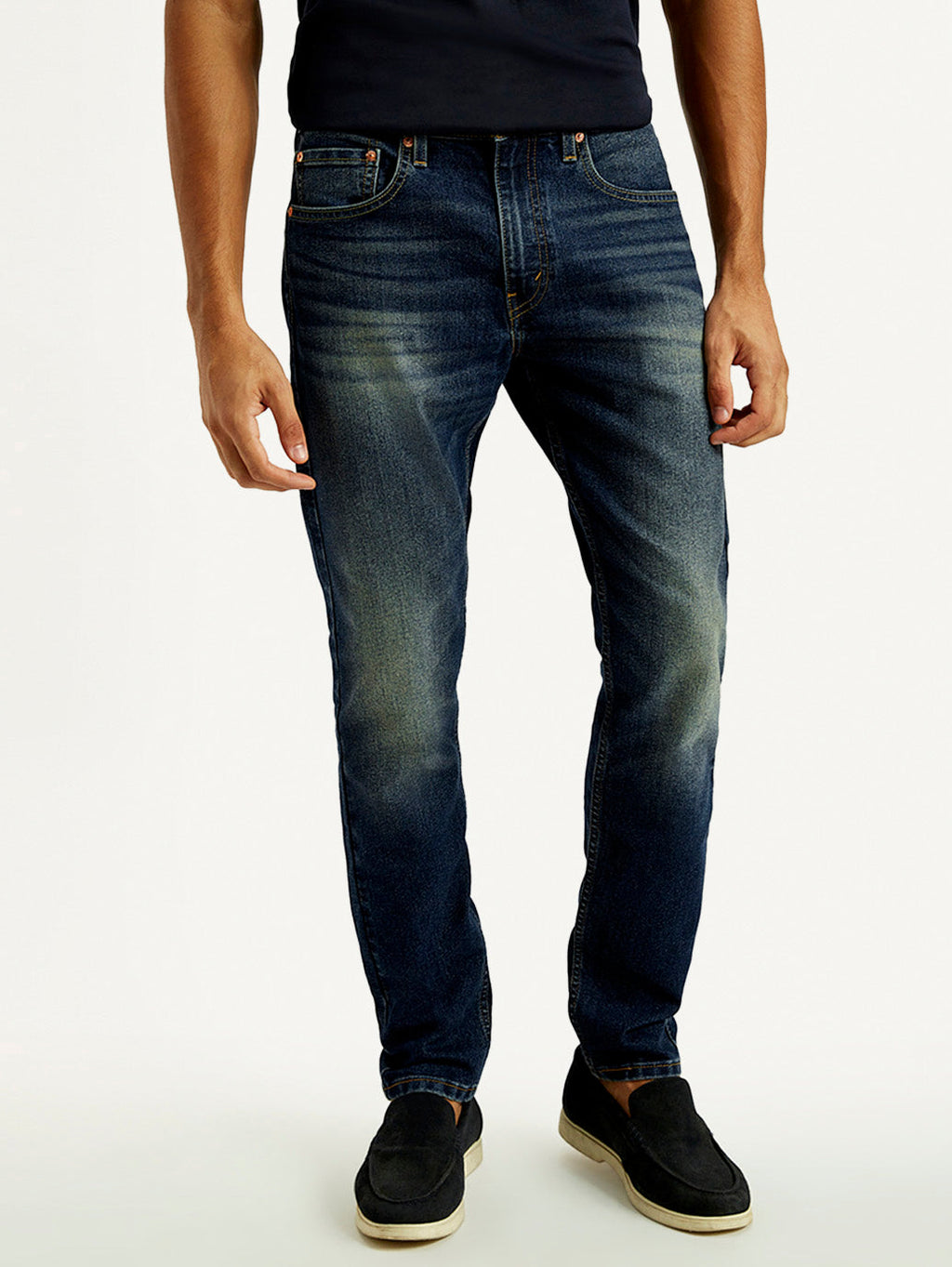 Men's Tinted 512 Med Indigo Slim Tapered Fit Mid Rise Jeans