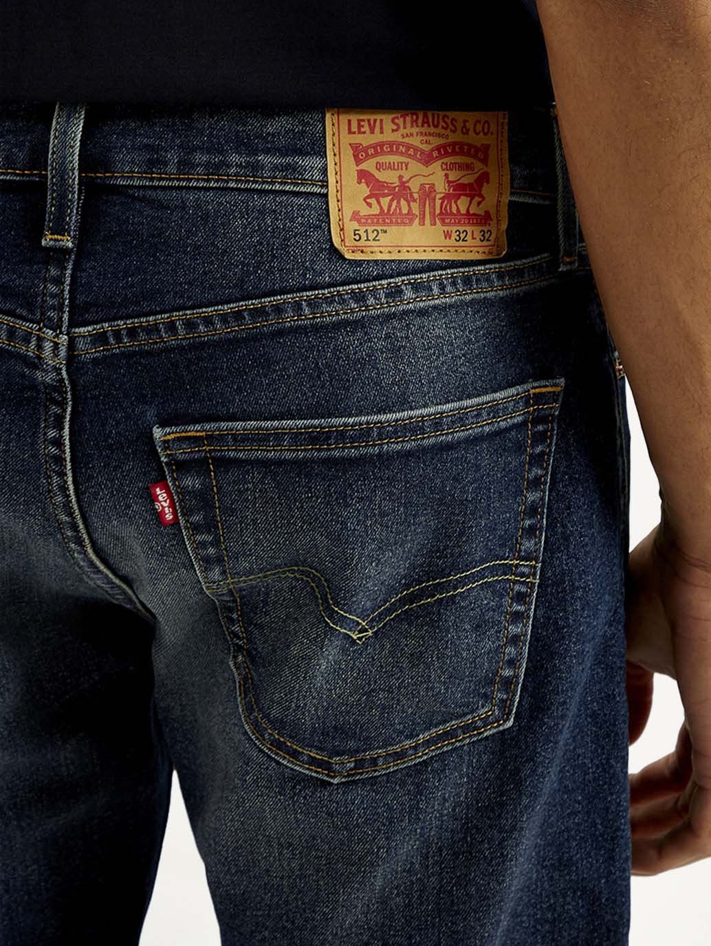 Men's Tinted 512 Med Indigo Slim Tapered Fit Mid Rise Jeans