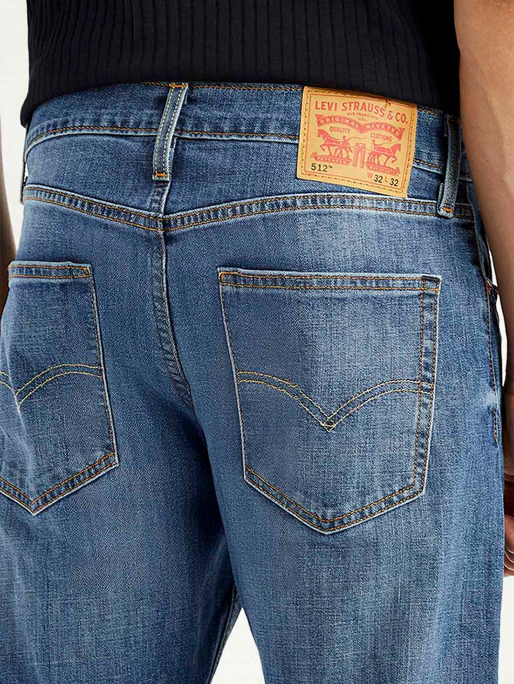 Men's 512 Blue Slim Tapered Fit Mid Rise Jeans
