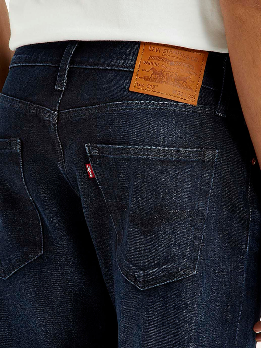 Men's 512 Dark Blue Slim Tapered Fit Mid Rise Jeans