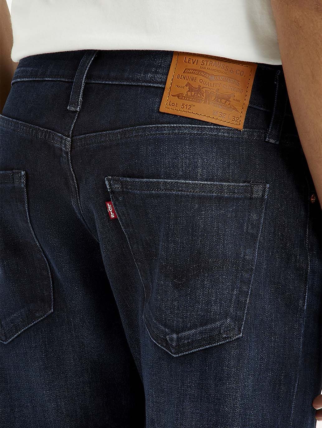 Men's 512 Dark Blue Slim Tapered Fit Mid Rise Jeans