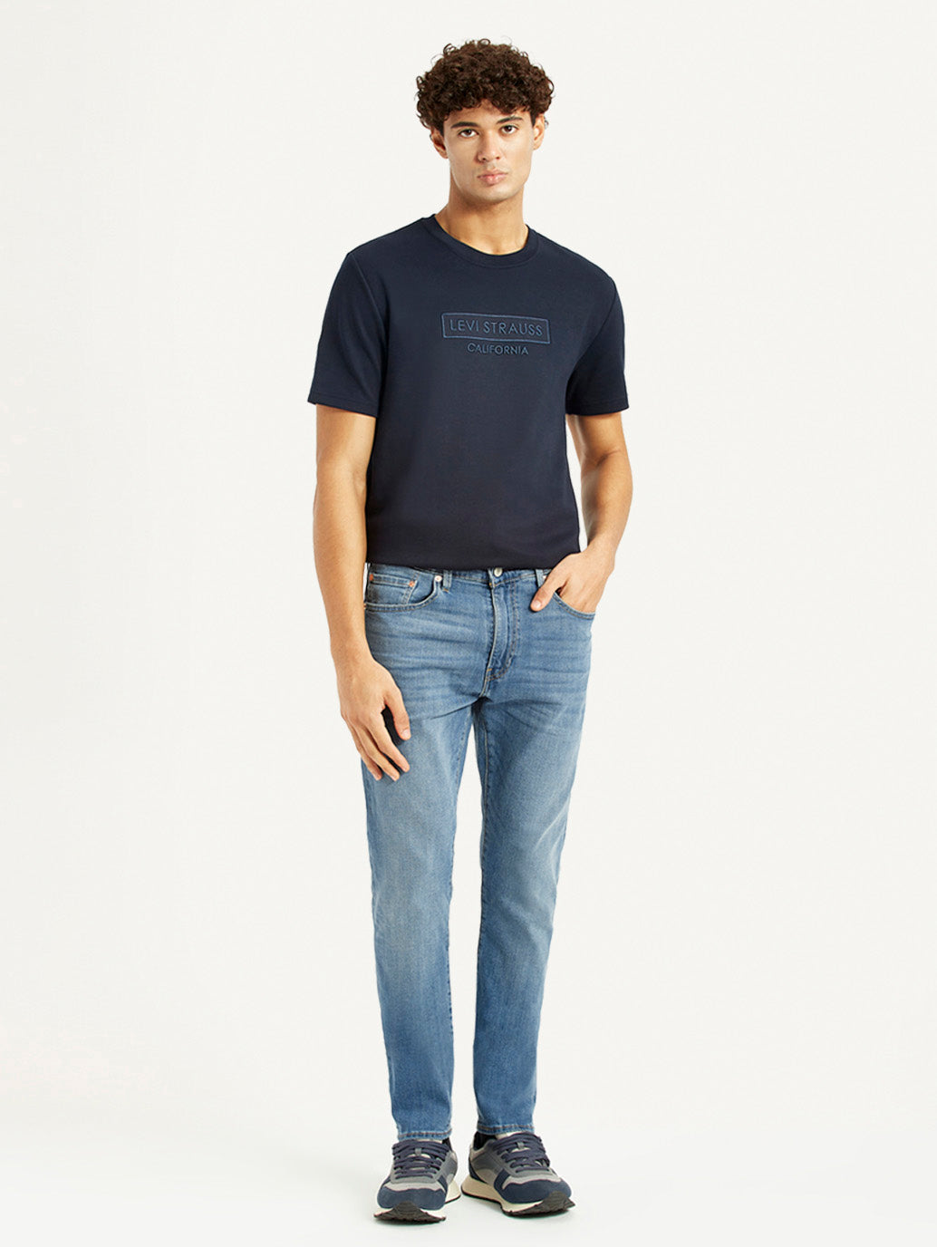 Men's 512 Blue Slim Tapered Fit Mid Rise Selvedge Jeans
