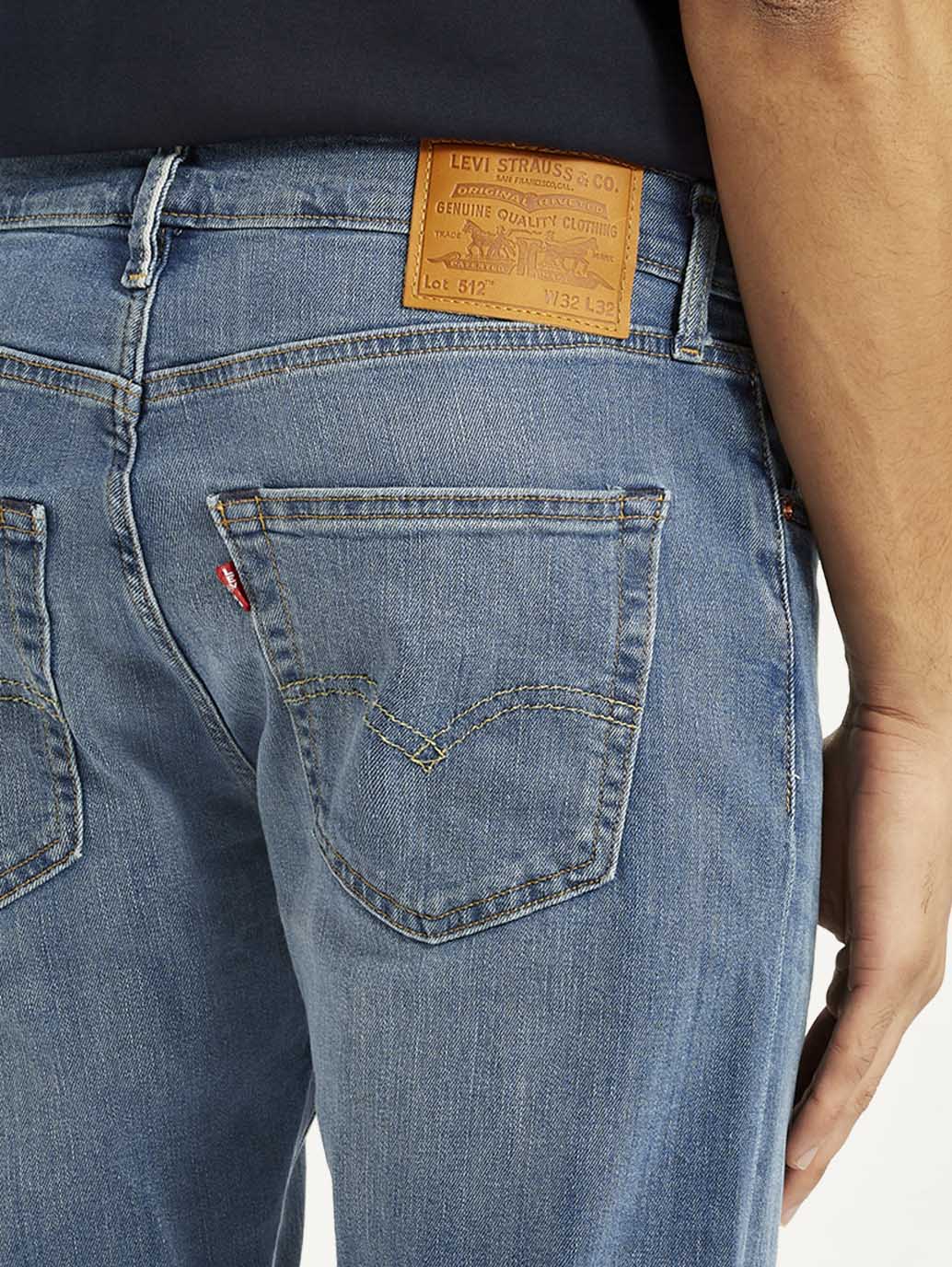 Men's 512 Blue Slim Tapered Fit Mid Rise Selvedge Jeans