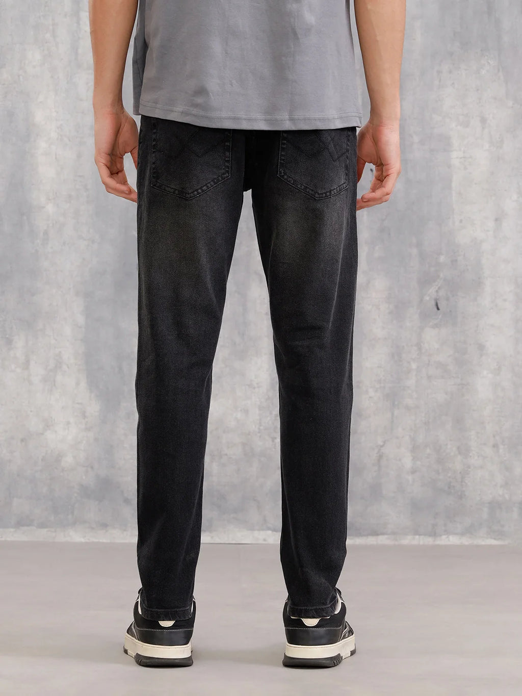 Skinny Crop Vintage Wash Jeans | Black