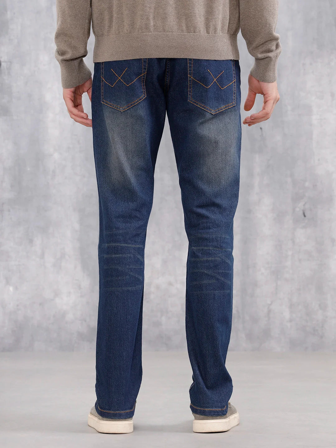 Men's Casual Slim Fit Jeans | Dark Stone