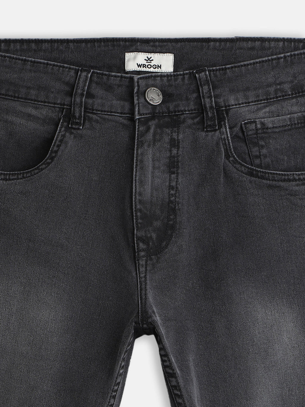 Light Fade Skinny Crop Jeans | Dark Grey