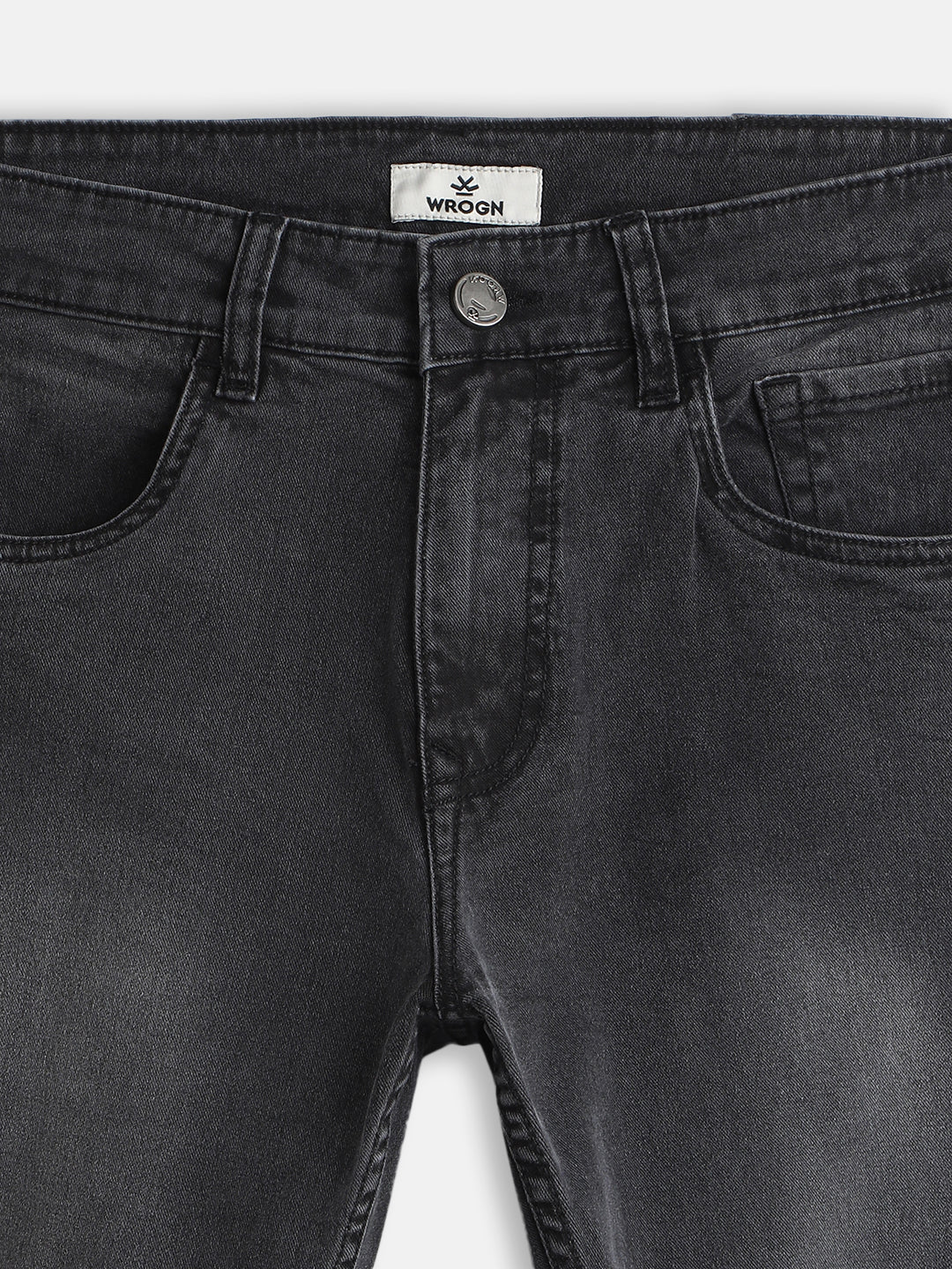 Light Fade Skinny Crop Jeans | Dark Grey