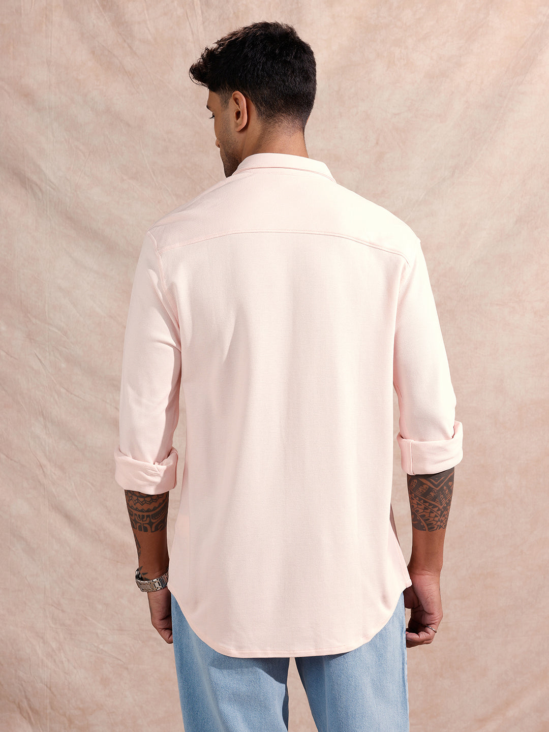 Pique Knitted Shirt | Pink