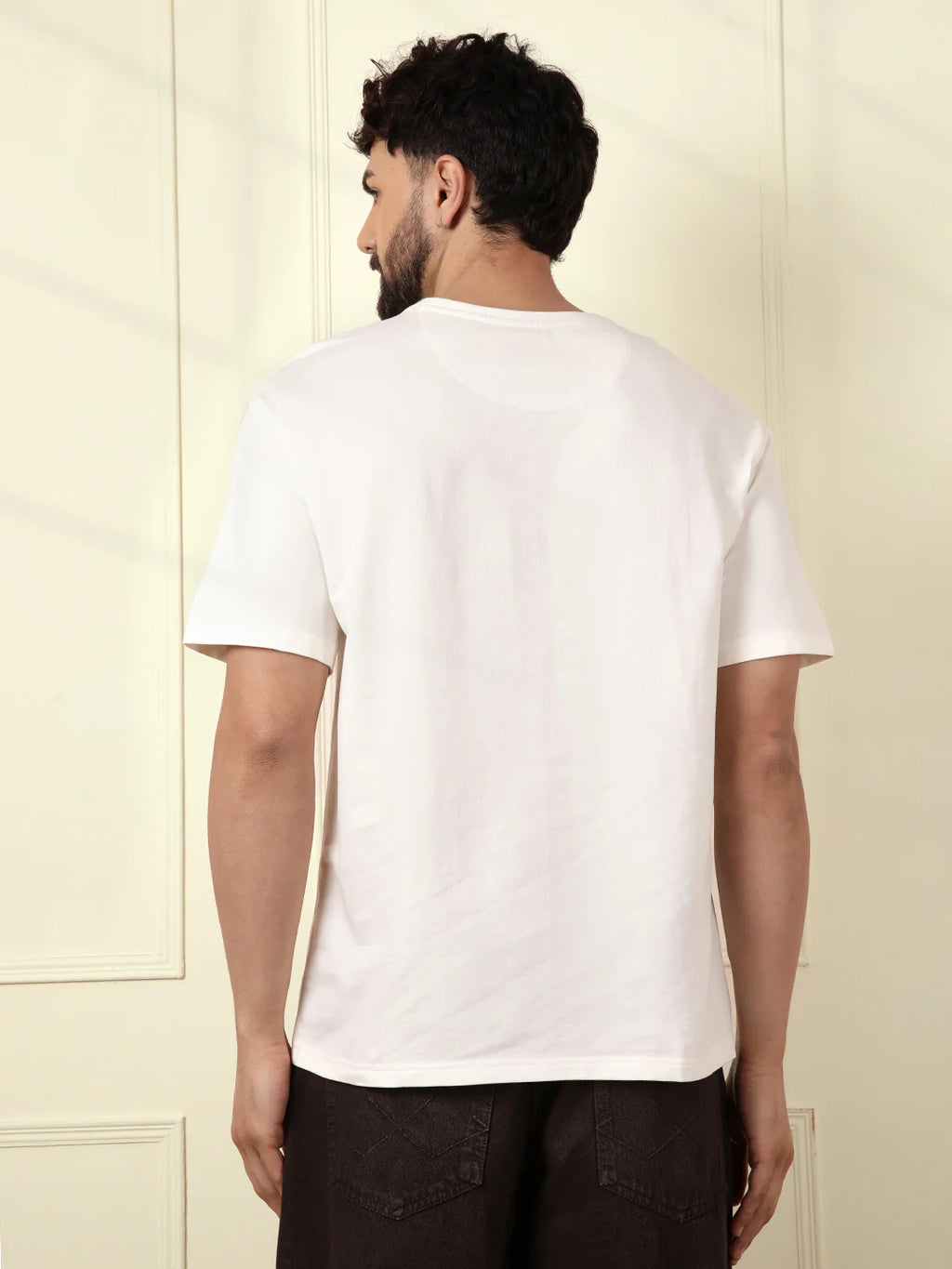 Heavy GSM Placement Printed T-Shirt | Off White