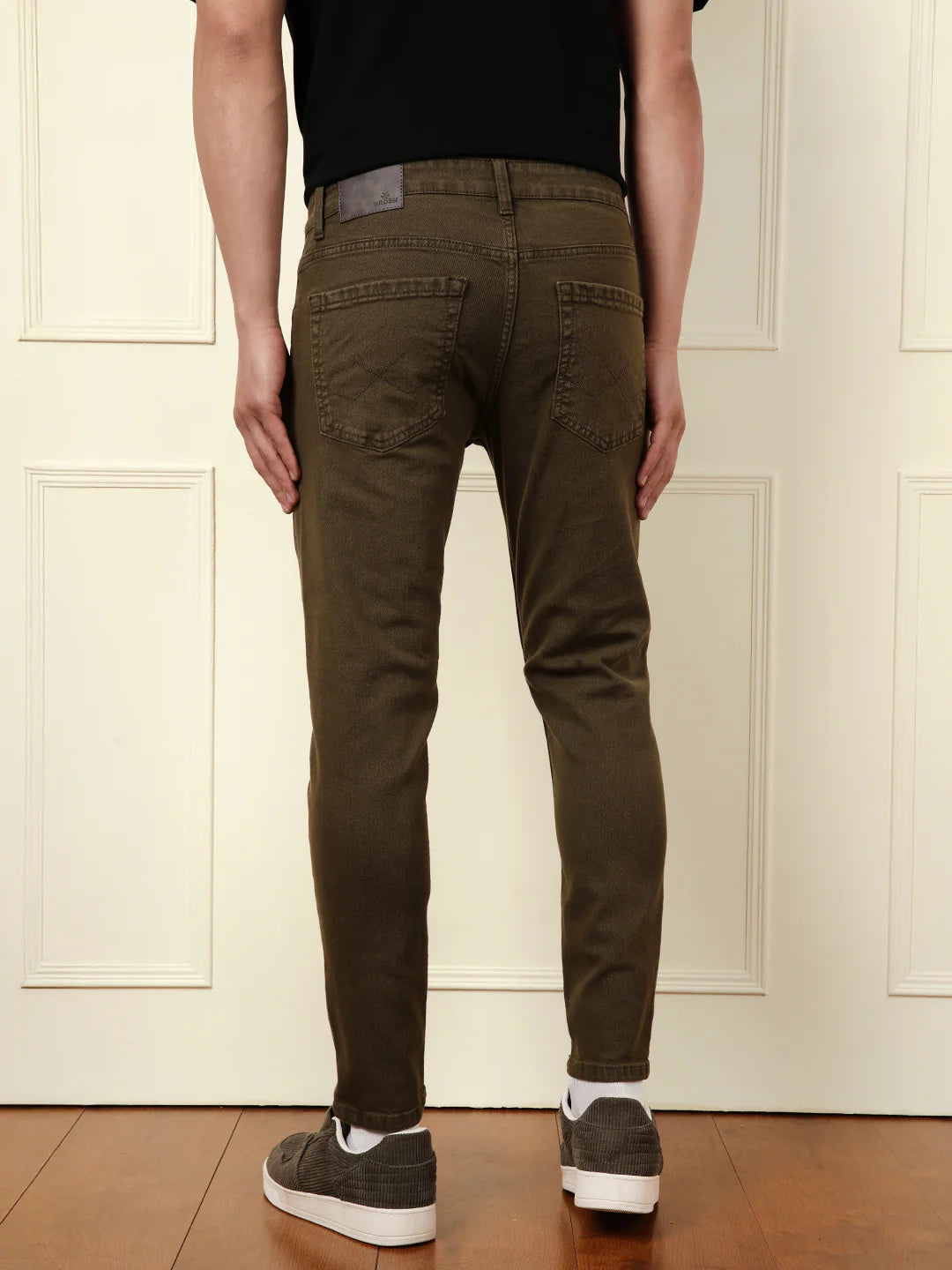 Skinny Crop Coloured Denim Jeans | Olive