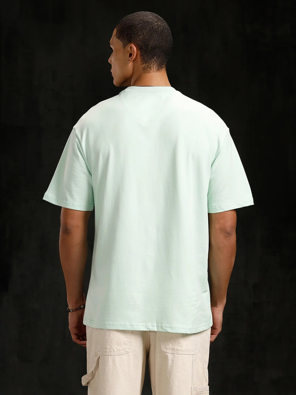 Logo Printed Oversized Fit T-Shirt | Light Green