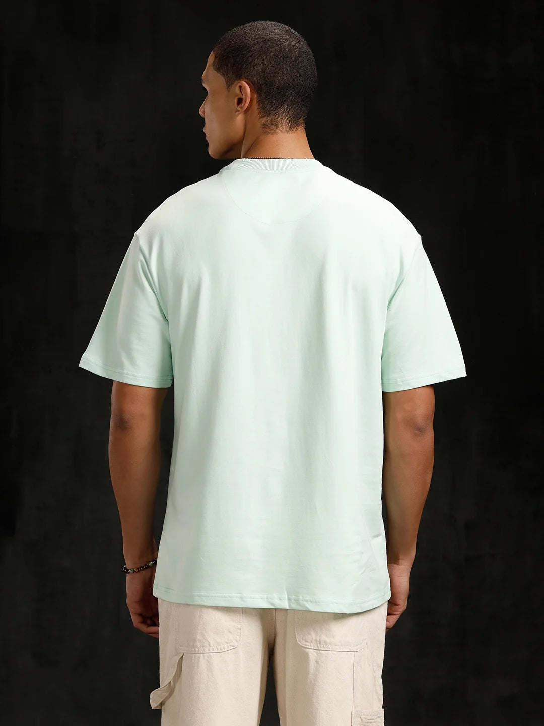 Logo Printed Oversized Fit T-Shirt | Light Green