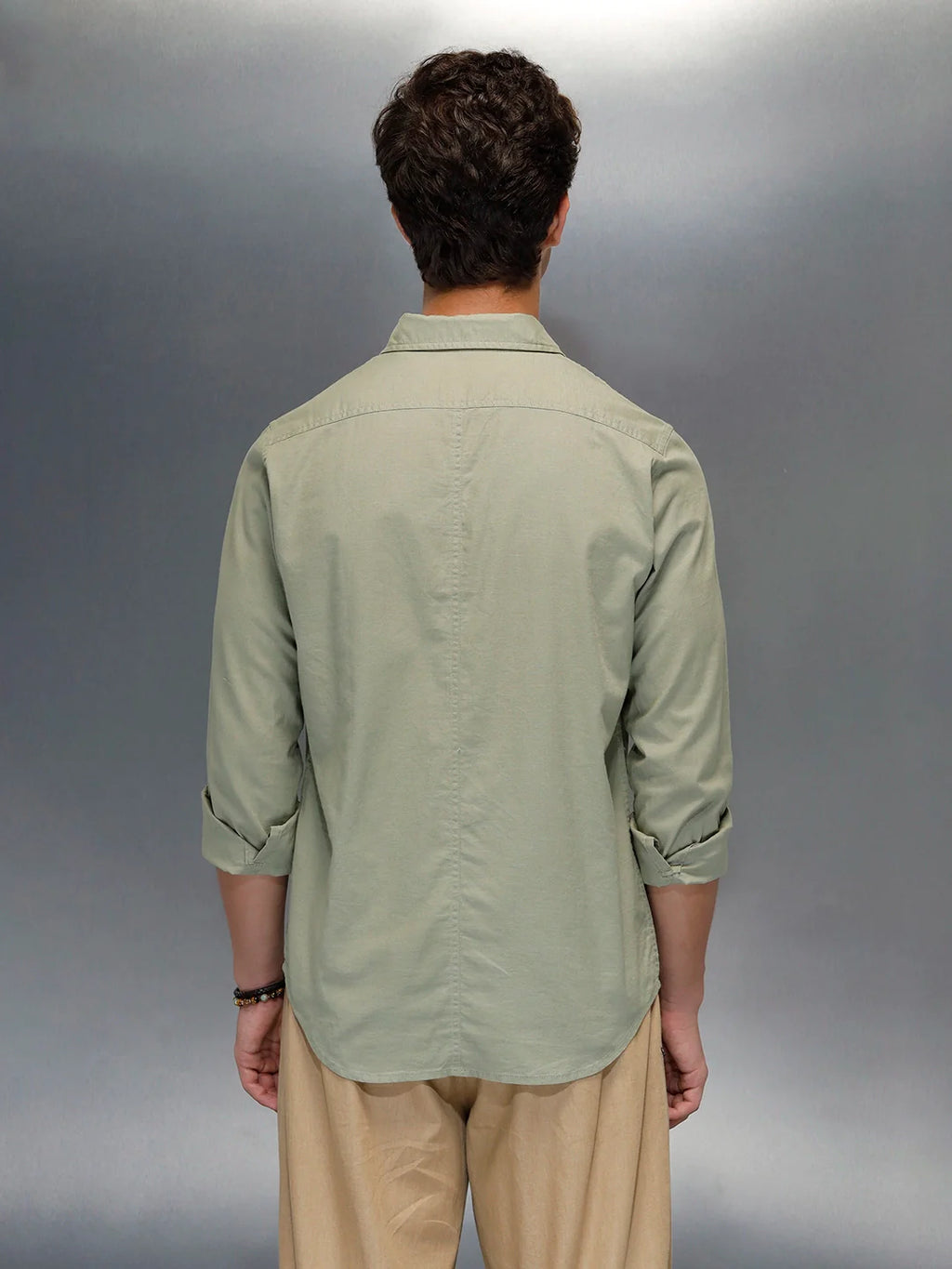 Tailored Slim Fit Casual Shirt for Men | Green