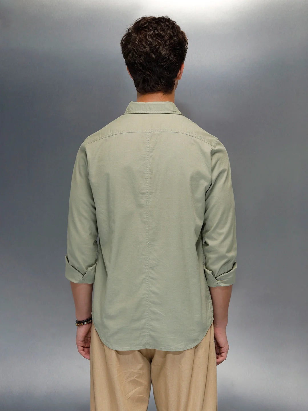 Tailored Slim Fit Casual Shirt for Men | Green