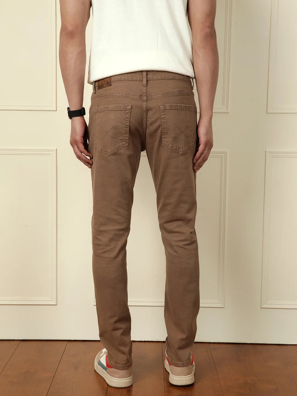 Slim Tapered Coloured Denim Jeans | Brown