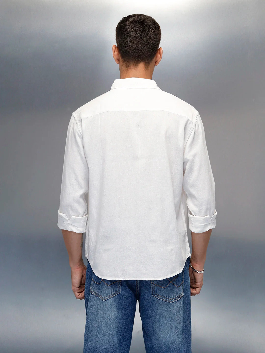 Men's Casual Regular Fit Shirt | Off White
