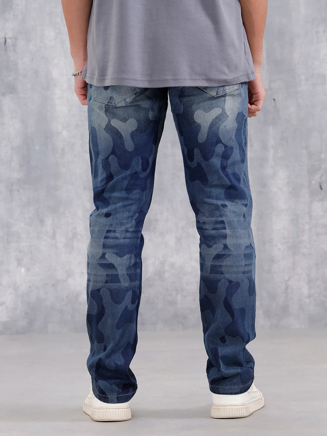 Men's Casual Straight Fit Jeans | Dark Stone