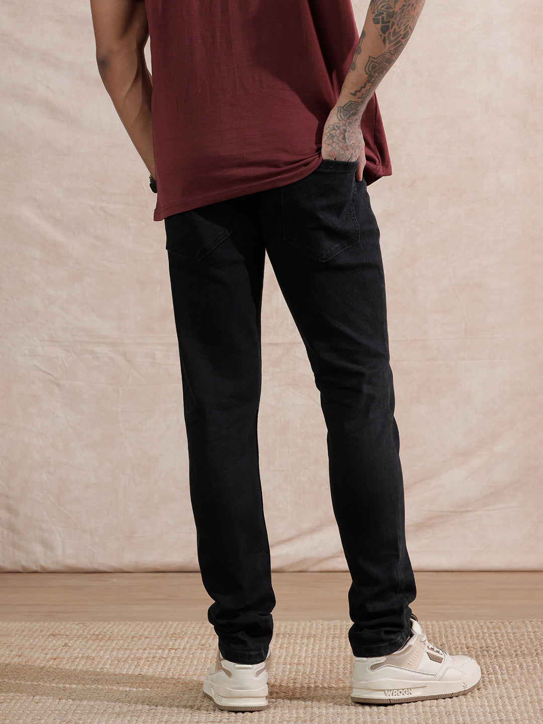Solid Skinny Fit Jeans | Black