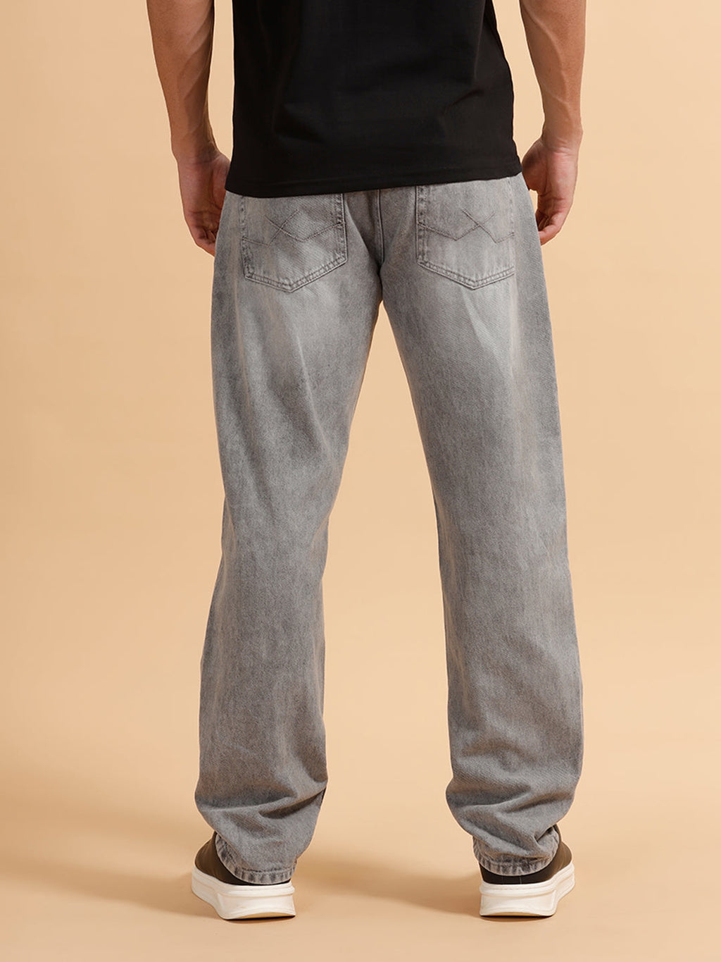 Heavy Fade Anti Fit Jeans | Light Grey