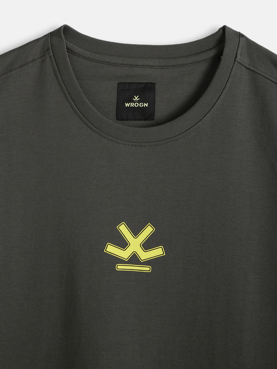 Stitch Printed Oversized Fit T-Shirt | Charcoal