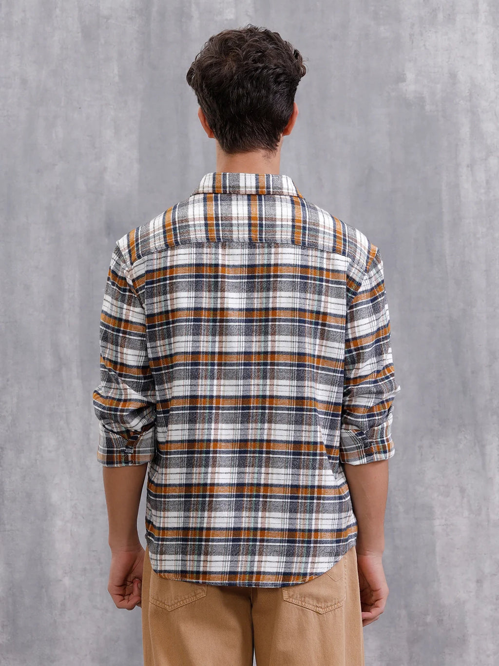 Varsity Look Oversized Fit Retro Checks Shirt | White