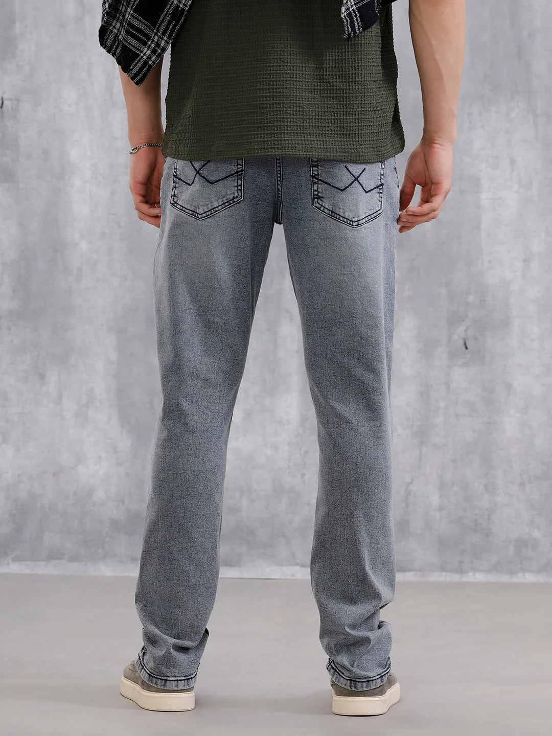 Heavy Fade Straight Fit Jeans | Light Blue