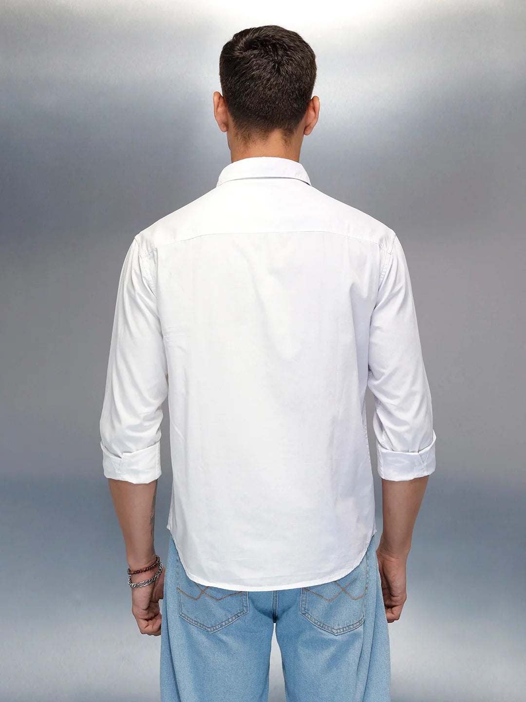 Men's Casual Comfort Fit Shirt | White