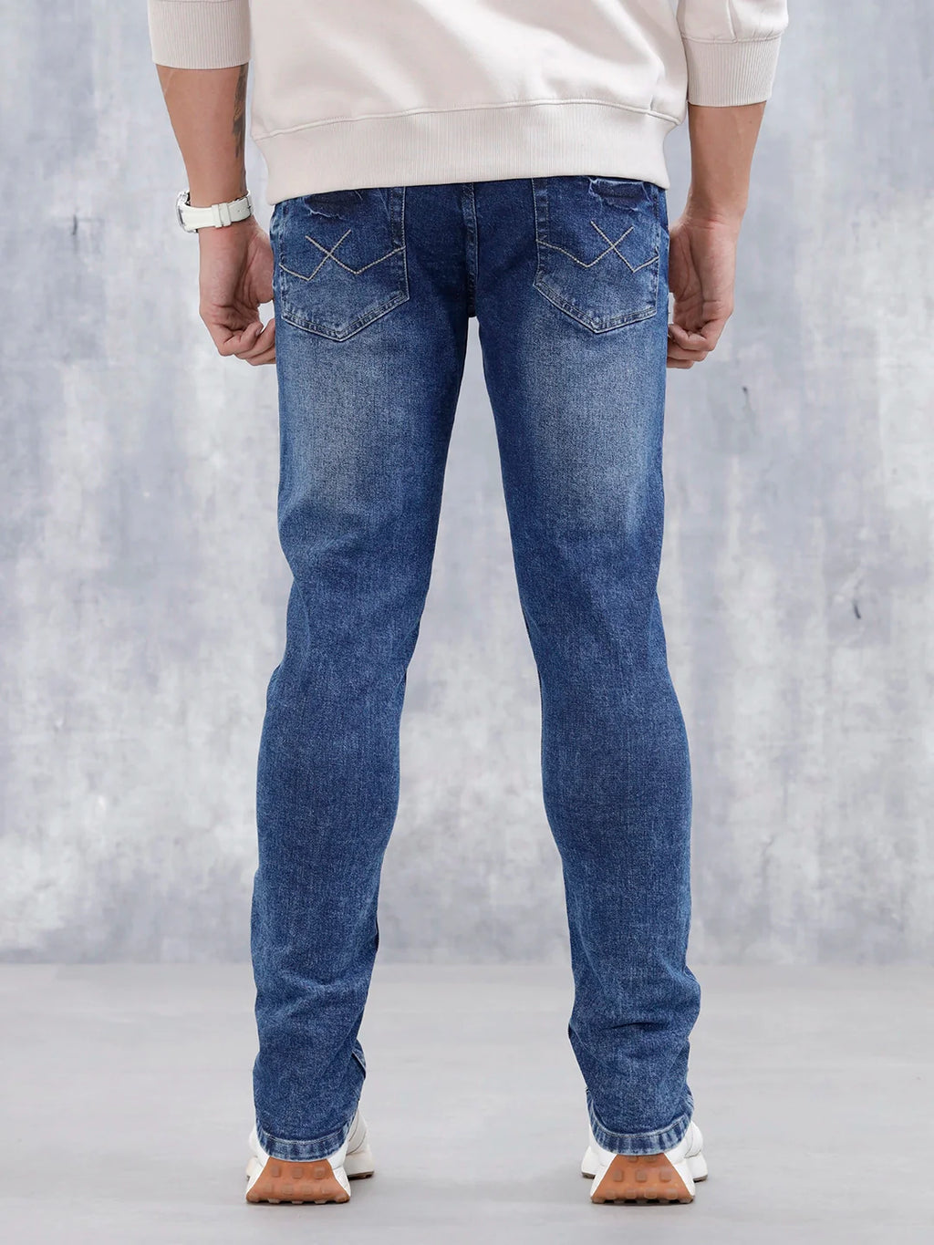 Men's Casual Slim Fit Jeans  | Dark Blue