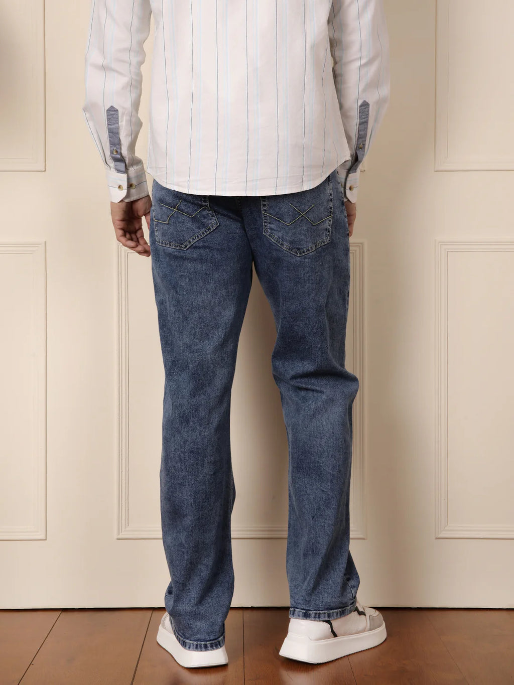 Faded Anti Fit Jeans | Dark Blue