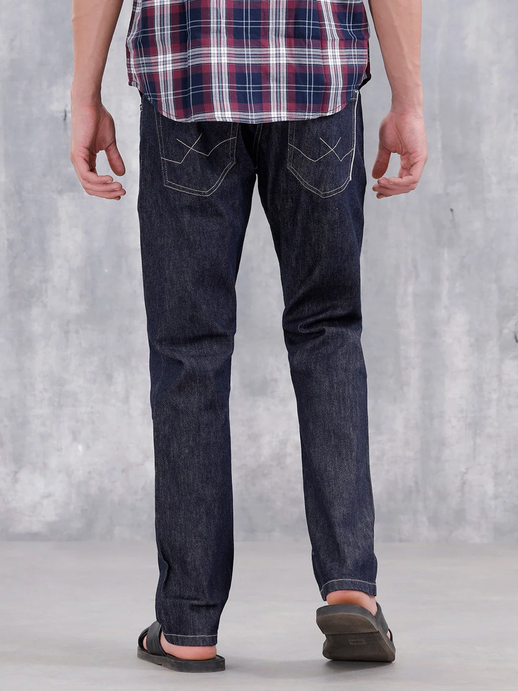 Straight Fit Selvedge Denim Jeans | Dark Stone
