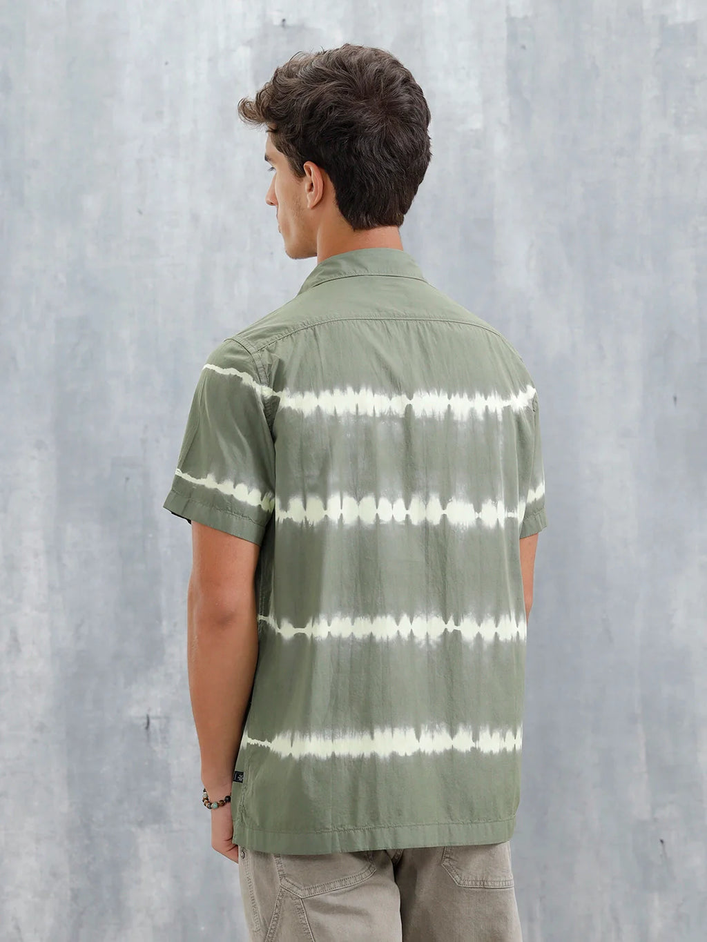 Tie Dye Printed Regular Fit Shirt | Green