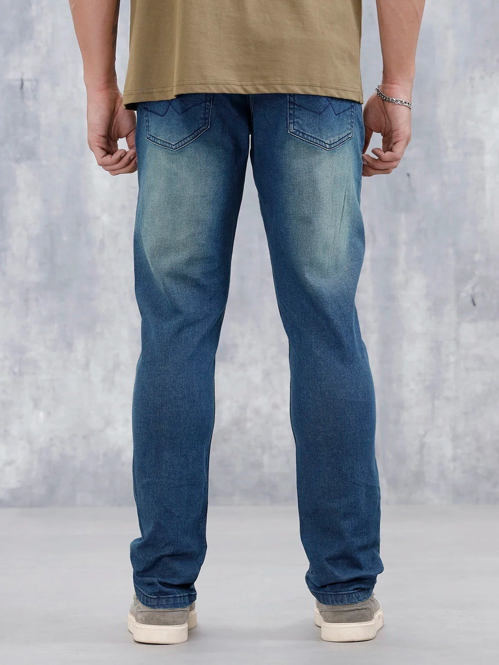 Men's Casual Slim Fit Jeans | Dark Stone