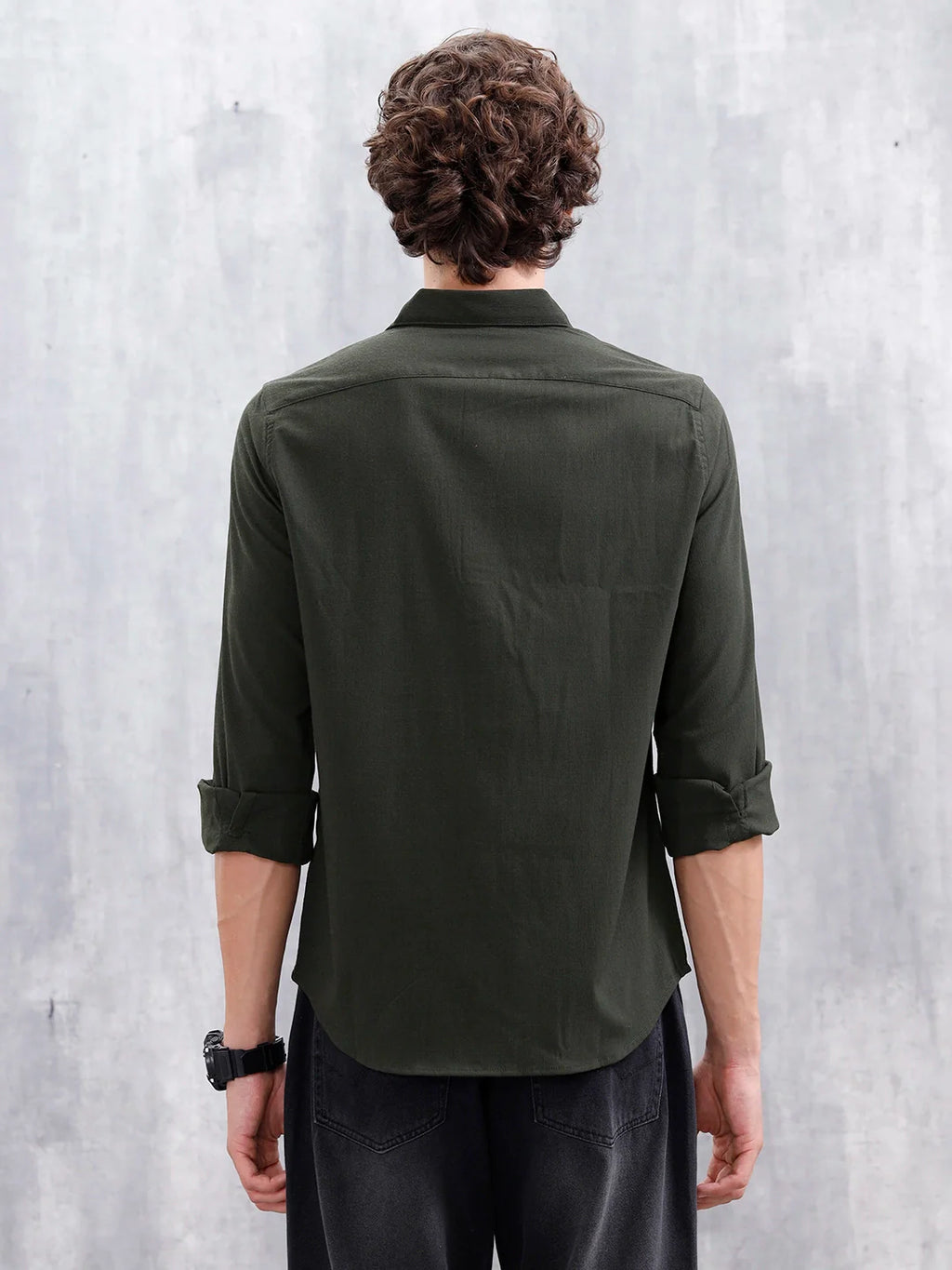 Smart Casual Men’s Slim Fit Shirt | Dark Green