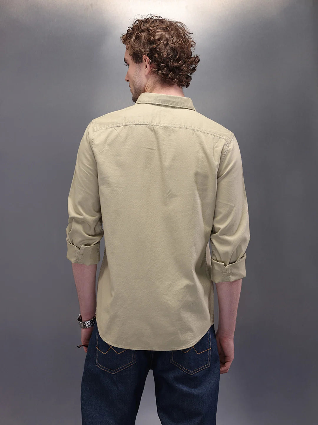 Pure Cotton Regular Fit Shirt | Olive