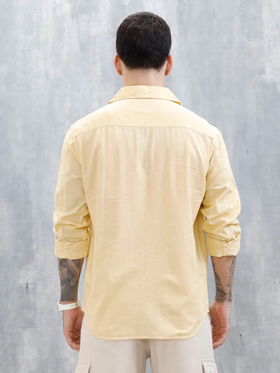 Wrogn Regular Fit Casual Shirt For Men's | Beige