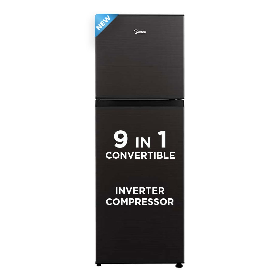 MDRT359FGI28,Midea, Frost Free, Convertible, Net Capacity 233 L, Real Inverter, 3 Star, Jazz Black (open Box Like New)