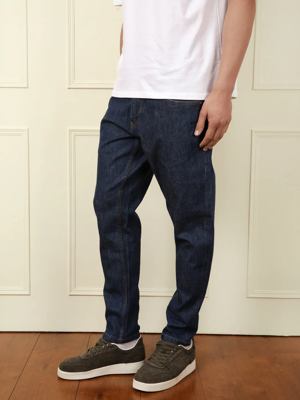Light Fade Skinny Fit Jeans | Dark Blue