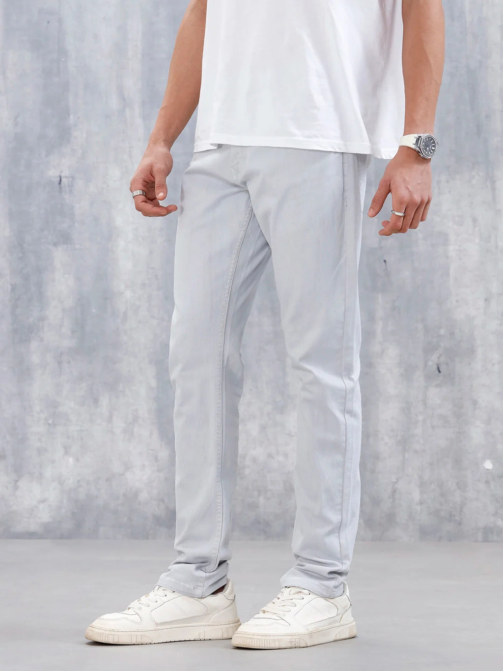 Men's Casual Slim Fit Jeans | Grey