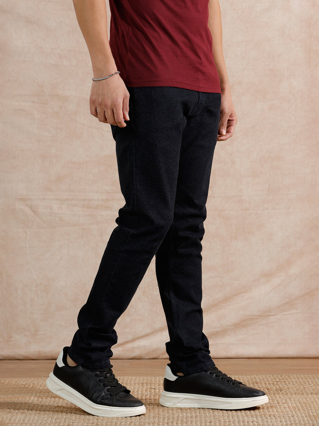 Solid Look Slim Fit Jeans | Dark Blue