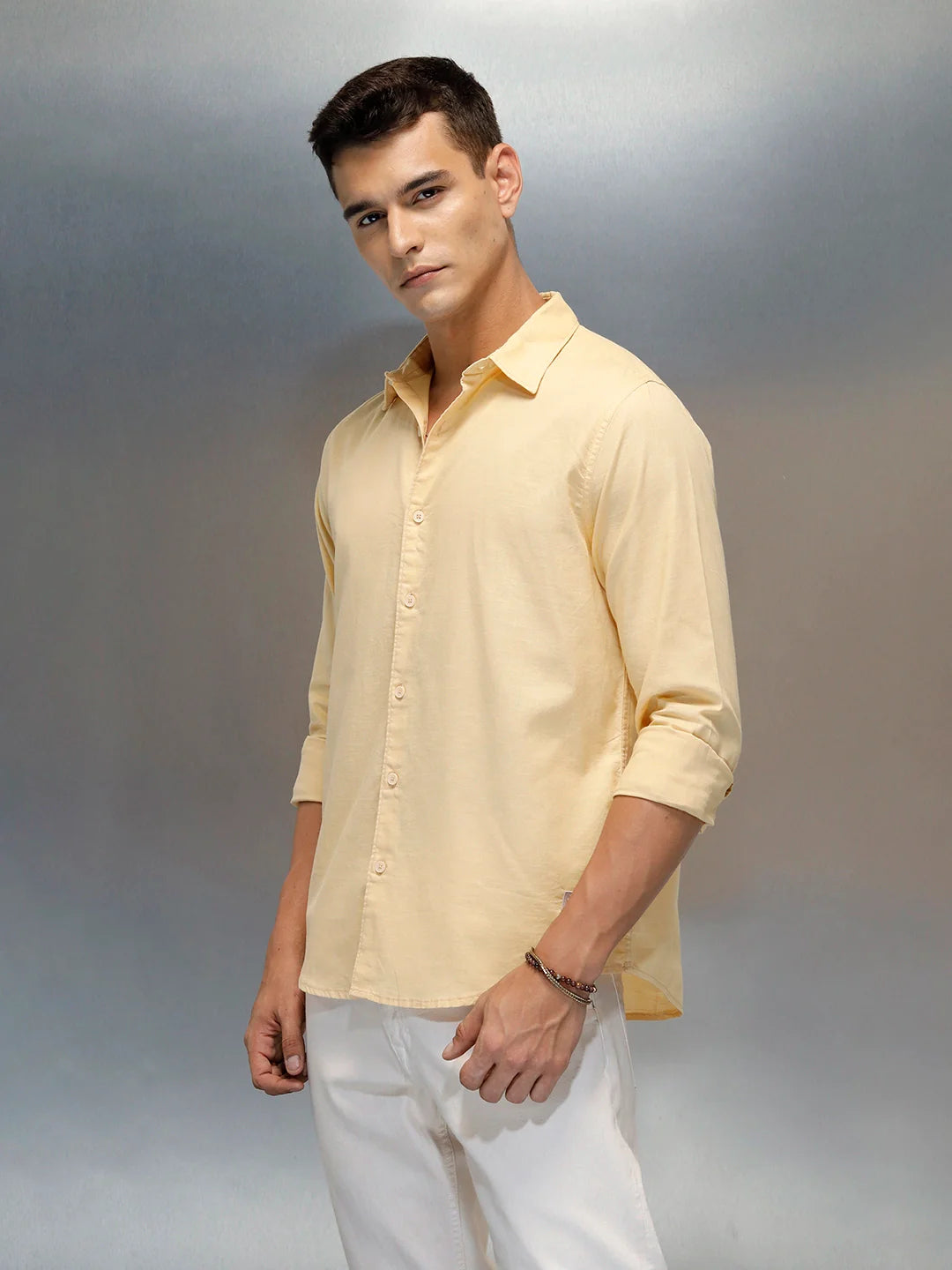 Men's Casual Regular Fit Shirt | Khaki