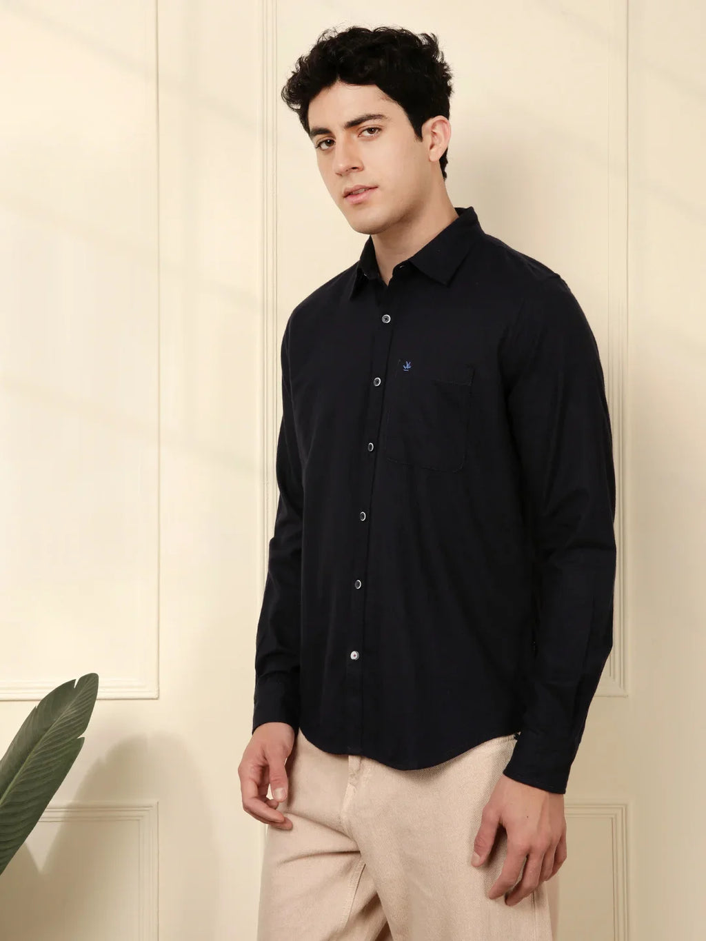 Prime Navy Blue Cotton Shirt
